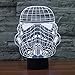 SUAVER Star Wars Stormtrooper 3D 7-Color Gradual Changing LED Touch Switch Visualization Illusion Atmosphere Light Desklamp Nightlight