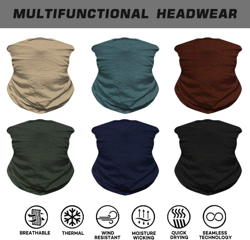 Headwear, Head Wrap, Neck Gaiter, Headband, Fishing Mask, Magic Scarf, Tube Mask, Face Bandana Mask, Neck Balaclava and Sport Scarf 12 in 1 Sweatband for Fishing, Hiking, Running, Motorcycling : Clothing