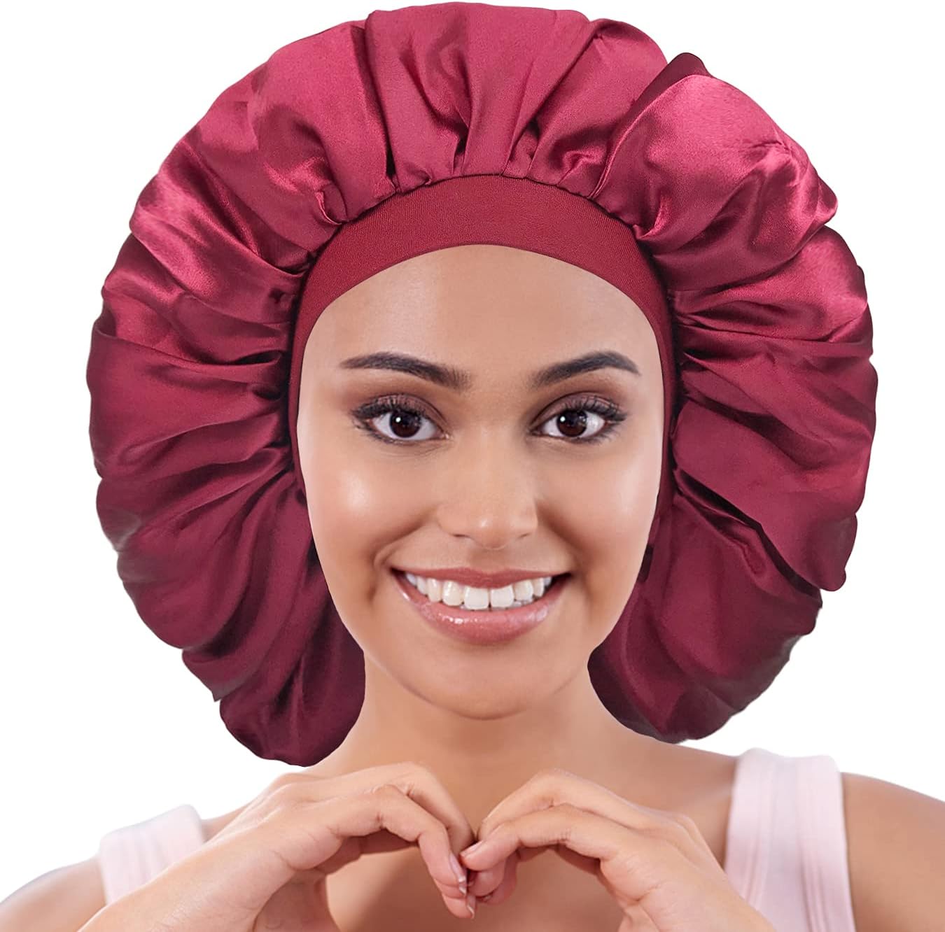 (Red) Large Satin With Elastic Soft Band,Jumbo