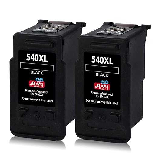 JIMIGO PG-540XL Druckerpatronen Remanufactured Canon PG-540 Schwarz PG540 Tintenpatronen Kompatibel mit Canon PIXMA MG4250 MG