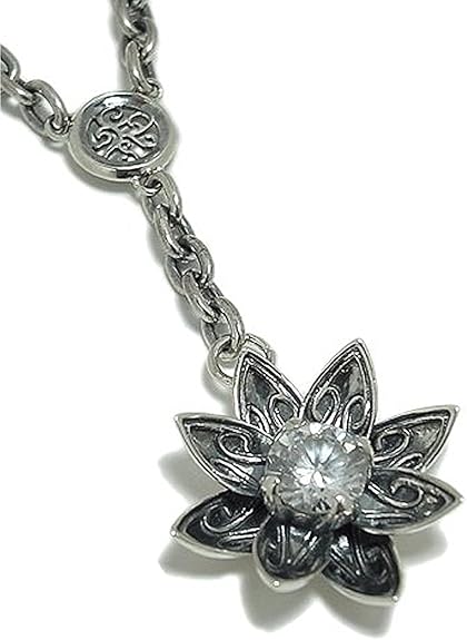 Amazon エムズコレクション M S Collection 特 別 仕 様 ロータスフラワー Czシルバーネックレス ペンダント ネックレス 蓮 蓮の花 メンズ ネックレス 通販