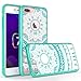 iPhone 7 Plus [5.5''] Case - Anwish Mint Mandala Totem Series Hybrid Protective Case with Soft TPU Bumper +Hard Back Cover [Scratch Resistant] Cover Case for iPhone 7 Plus