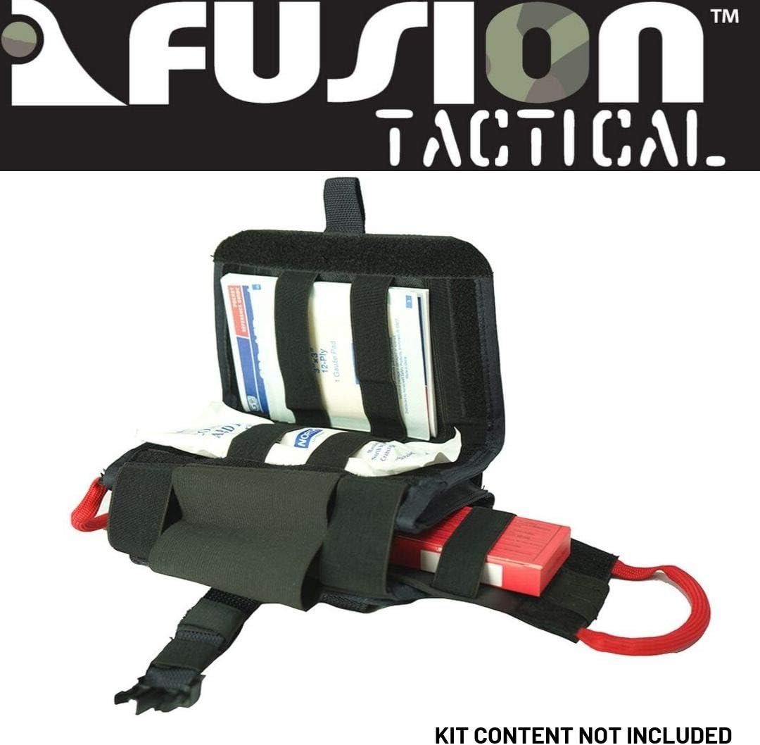 Fusion Tactical MOLLE GFAK Medical EMT Pouch for Hiking, Backpacking, Camping, Travel, Car, Cycling and Your Everyday Adventures (Black)