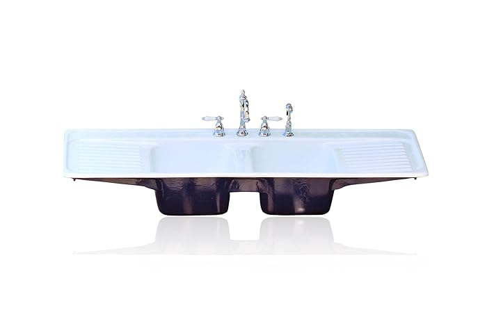 Amazon Com Large 60 Double Basin Farm Sink Double Drainboard