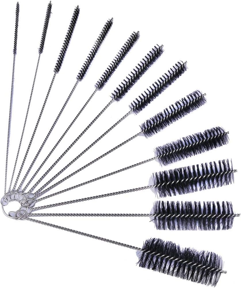 Amazon De Haushalt Kuche Blind Winkel Nylon Reinigung Flasche Tassen Wasserkocher Teekanne Dekanter Bursten Pfeife Bong Reiniger Glas Strohrohr Duse Set 20 Cm Schwarz