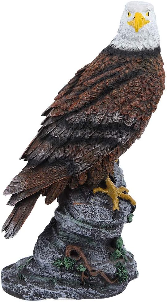 Resin Eagle Ornament Simulated Eagle-Shaped Garden Birds Statue Sculpture Lawn Scene Decor Indoor Outdoor Simulation Decoration