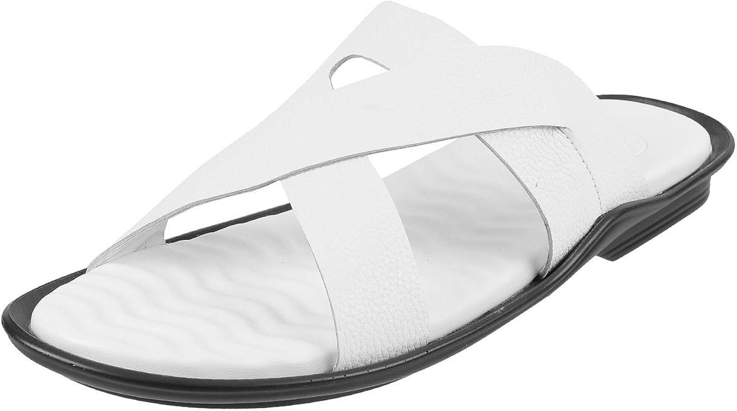 Amazon.com | Mochi Men's White Leather Outdoor Sandals (16-9919) | Sandals