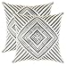 TreeWool Decorative Square Throw Pillow Covers Set Kaleidoscope Accent 100% Cotton Cushion Cases Pillowcases (18 x 18 Inches / 45 x 45 cm; Graphite Grey & White) - Pack of 2