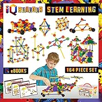 IQ BUILDER | STEM Learning Toys | Creative Construction Engineering | Fun Educational Building Toy Set for Boys and Girls Ages 3 4 5 6 7 8 9 10 Year Old | Best Toy Gift for Kids | Top Blocks Game Kit