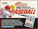 MLB 2016 Topps Heritage Baseball Blaster Box Trading Cards, Small, Black