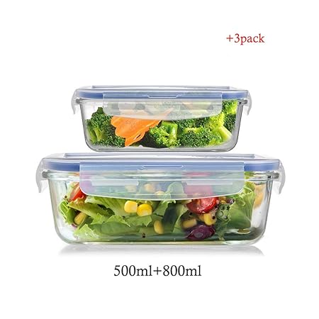 Recipiente de almacenar Comida 2 unidades / juego de vidrio ...