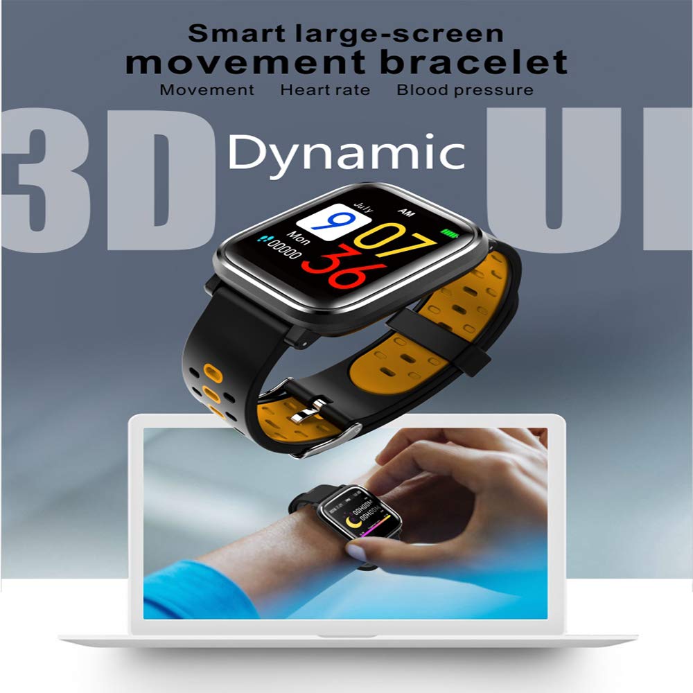 DIOLECT Smartwatch Wasserdicht Smart Watch Uhr mit Farbdisplay Blutdruck Pulsmesser GPS Fitness Tracker Armbanduhr, Setz-Alarm, Stoppuhr, SMS, Anruf-Kamera-Fernsteuerung Musik für Android und iOS