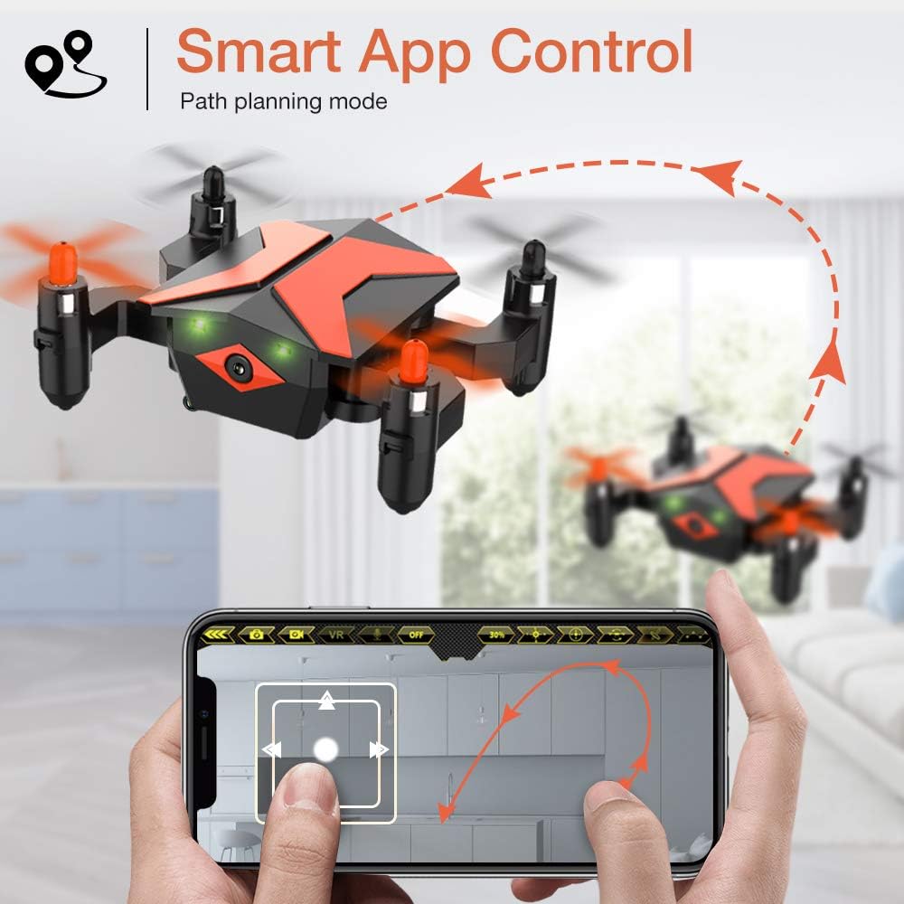 ATTOP Drone for Kids Drones with Camera for Kids and Beginners, AR Game Mode RC Mini Drone w App Gravity Voice Control Trajectory Flight Altitude Hold 360°Flip Kids Drone Foldable and Portable: Toys & Games