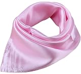 BOWKITEWomen Scarf Retro Girls Satin Small Bandana Hair Tie for A Costume 23"
