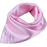 BOWKITEWomen Scarf Retro Girls Satin Small Bandana Hair Tie for A Costume 23"