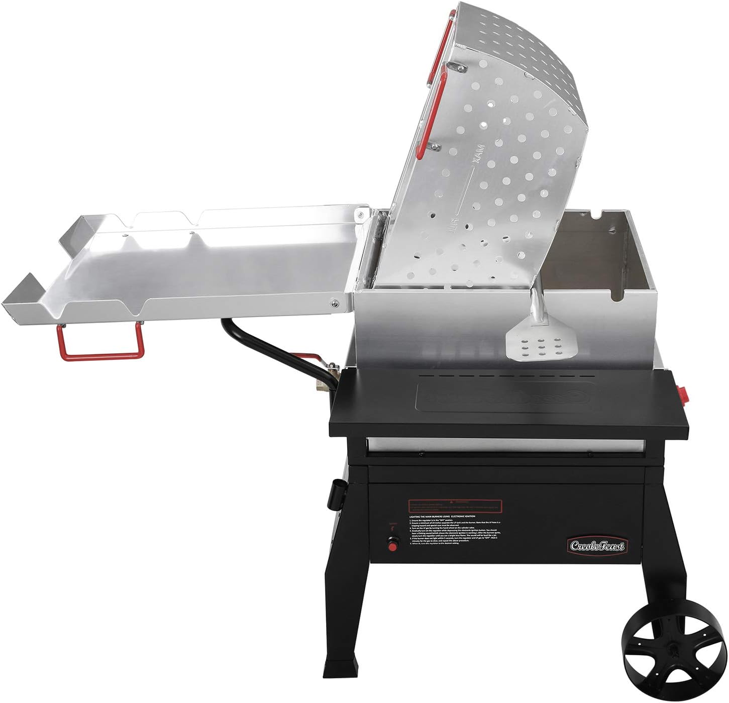 review CreoleFeast CFB1001 Crawfish Seafood Boiler Outdoor Stove Propane Gas Cooker with 10-psi Regulator for Crawfish Season, Patio Cooking, Backyard Party