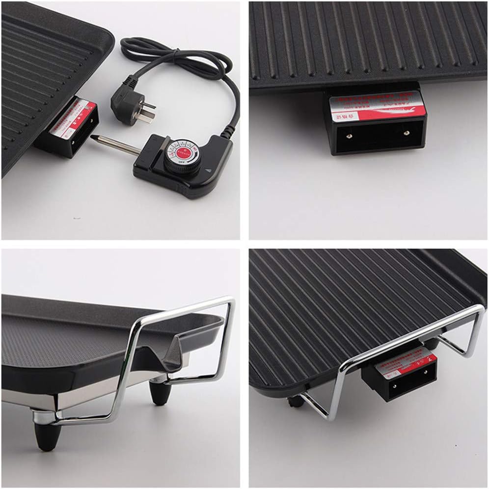 review Electric Barbecue,Stainless Steel Bbqgrill Perfect,Smokeless Electric Grill Indoor BBQ,Outdoor Table Grills,for Garden Trip BBQ Party,48×27cm