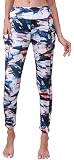 RUIVE Women’s Yoga Pants High Waist Pocket Print Sports Gym Running Fitness Stretchy Tights Lady Leggings