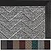GORILLA GRIP 100% Waterproof All-Season WeatherMax Doormat, 23x35, Durable Natural Rubber, Stain and Fade Resistant, Low Profile, Indoor Outdoor Doormats, Easy Clean Patio Entrance Mat, Steel Chevron