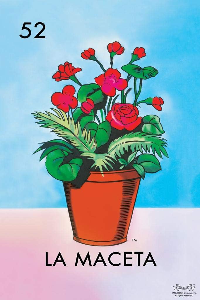 52 La Maceta Flower Pot Loteria Card Mexican Bingo Lottery
