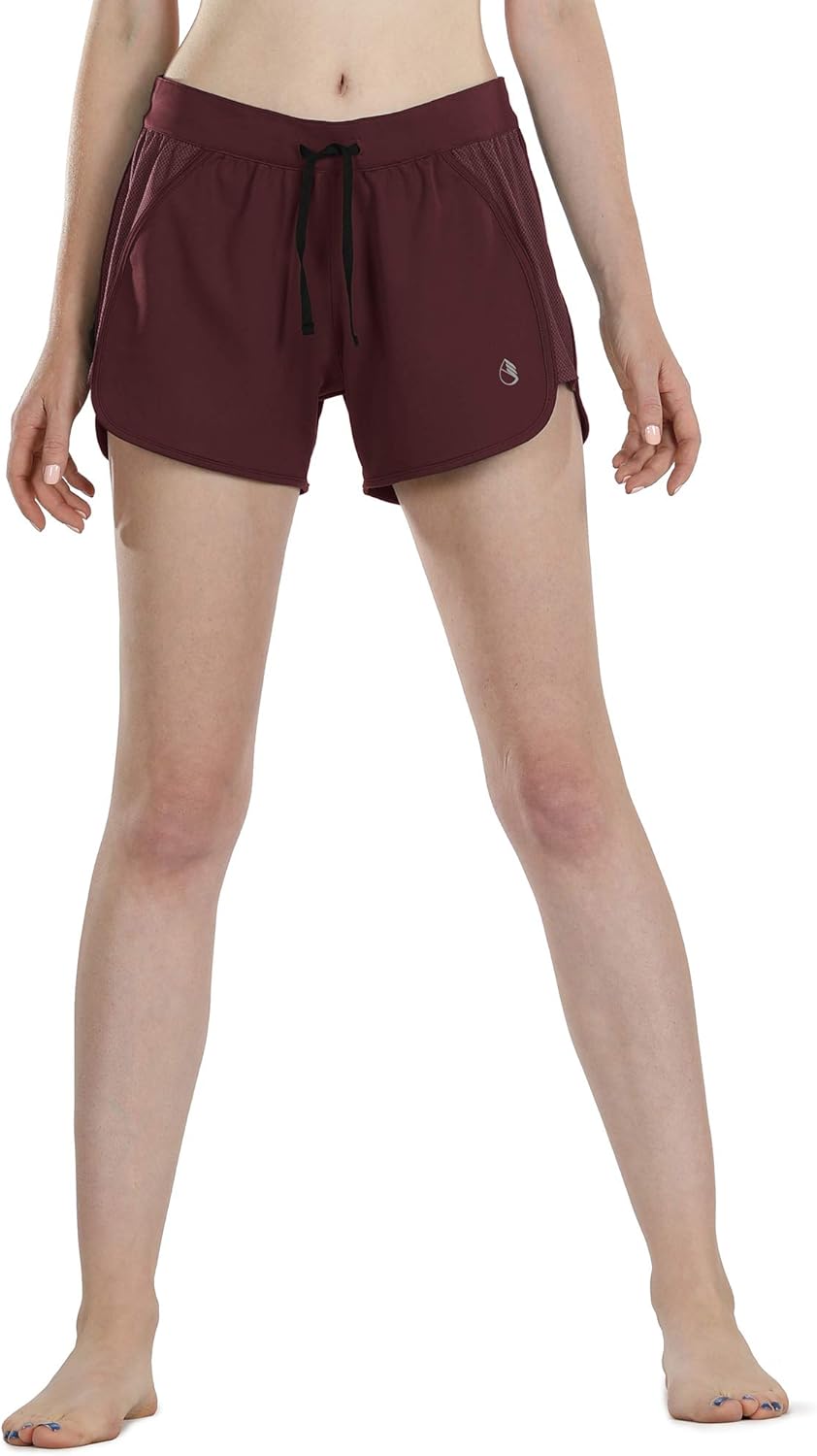 icyzone Workout Shorts for Women - Activewear Exercise Athletic Running Yoga Shorts: Clothing
