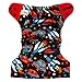 EcoAble Baby Charcoal Bamboo All-In-One AIO Cloth Diaper w/ Pocket, Size 10-30Lb (Rocket)