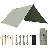 Free Soldier Waterproof Portable Tarp Multifunctional Outdoor Camping Traveling Awning Backpacking Tarp shelter Rain Tarp
