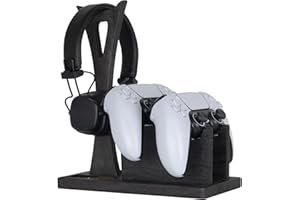 Kaseny Gamer Gifts for Men Teenage Boy Controller Holder & Headphone Stand, Stylish Gaming Accessories Setup Controller Stand Headset Stands, Unique Gifts for Gamers to Organize Gaming Equipment