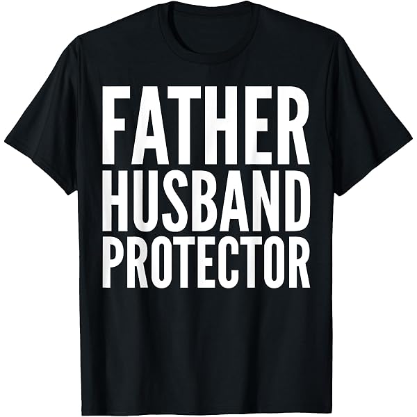Husband Dad Protector Hero V-Neck T-Shirt - Father's Day Gift, Unisex Fit, Black, High Quality Cotton Tee - View #7