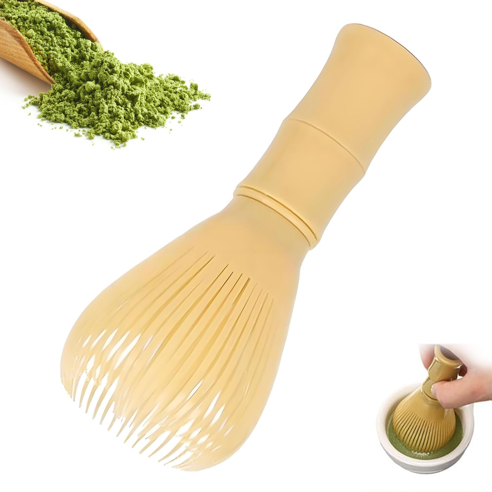 Photo 1 of Matcha Whisk, Reusable Resin Matcha Whisk Easy to Clean Stirring Tool for Japanese Matcha Green Tea Ceremony (Yellow)