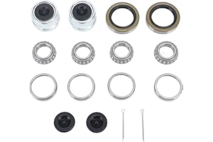 Boat Trailer Axle Bearing Kit, 16PCS L44649&L44610 Bearings, Fits 1-1/16in 2000-2200 Lb Axle, 1.25in Seal with 1.98in