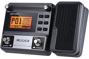 GE100 Guitar Multi-Effects Processor Effect Pedal with Loop Recorg(180 Seconds) Tuning Tap Tempo Rhythm Setting Scale & Cho L
