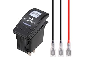 KANSMART LED Light Bar Rocker Switch for Can-Am Commander Max Maverick x3 Defender Polaris Ranger RZR 4 XP 800 900 1000 ATV UTV Toggle Switch 3 Pin UTV ON-Off 20A/12V LED Light Bar Carling Rocker Switches