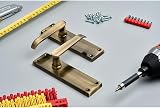 Designer Levers Victorian Straight Lever Door Handles Antique Brass 1 Pair view 6