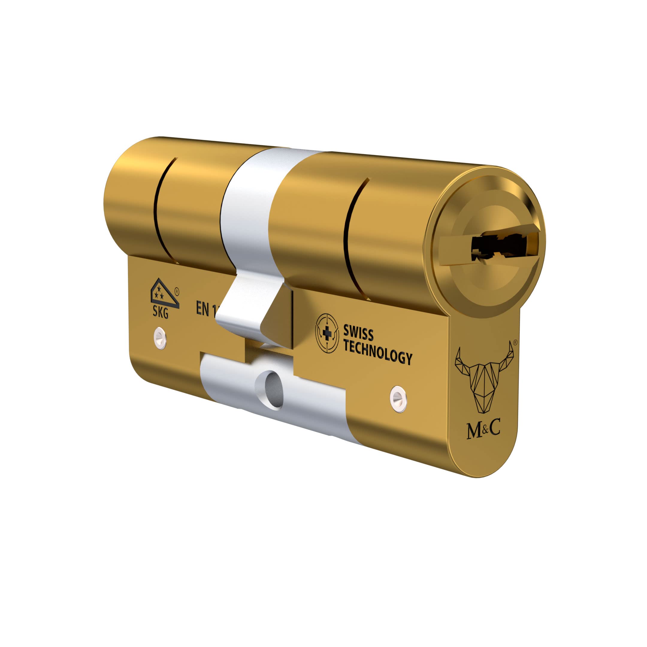 M&C Minos Safety Cylinder (32x42, Long Cam, Brass)