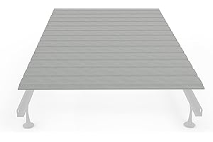 Greaton, 0.75-Inch Horizontal Wooden Bunkie Board/Bed Slats with Cover, Enhance Mattress Support, Twin XL, Grey