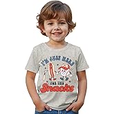 KEKEMI Baseball Shirts for Toddler Boys I'm Just Here for The Snacks T Shirt Cute Sport Tees Short Sleeve Tops Summer Clothes