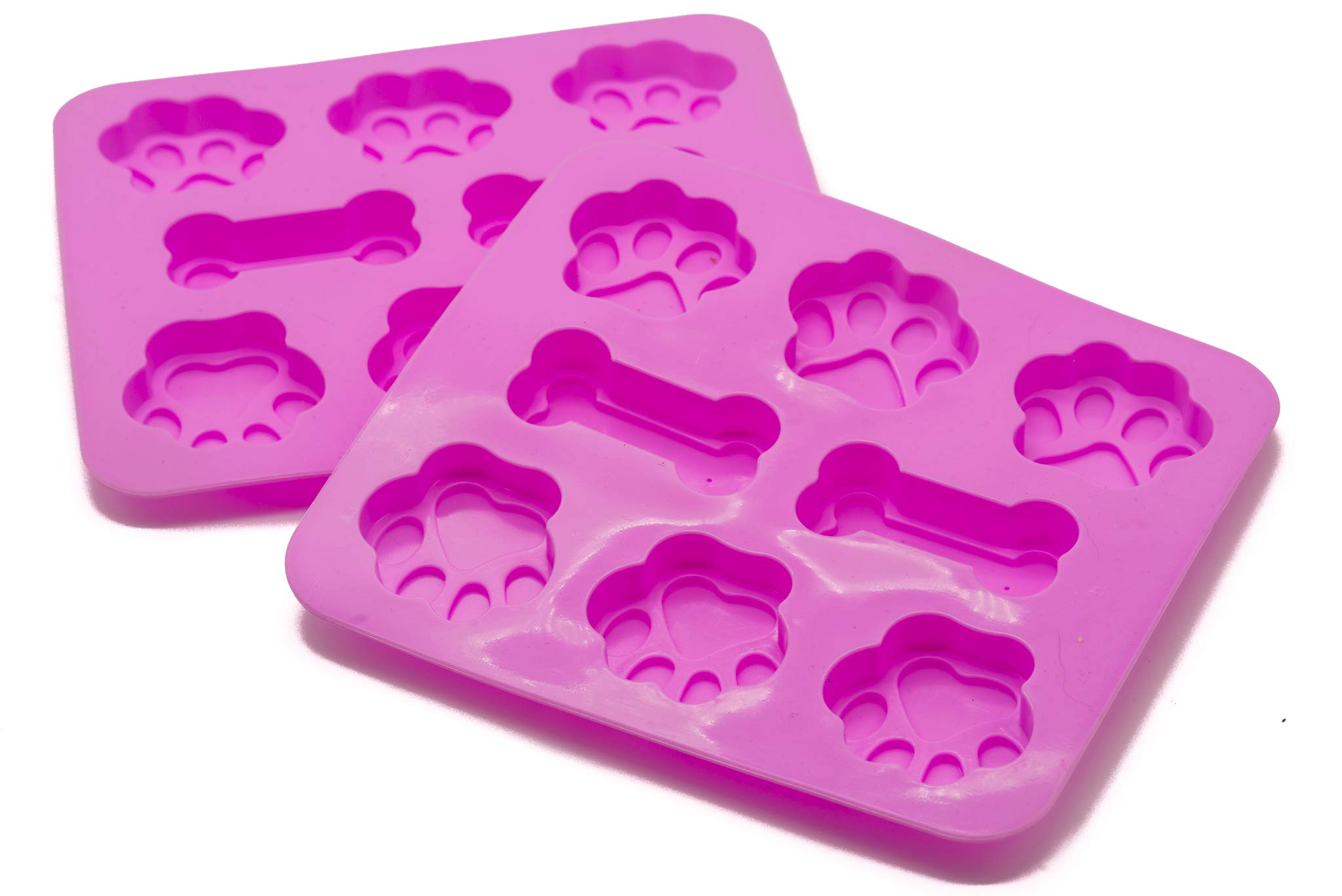 PROtastic silicon paw and bone mold 2 Pack. Ideal for baking, freezing and raw fed dogs.
