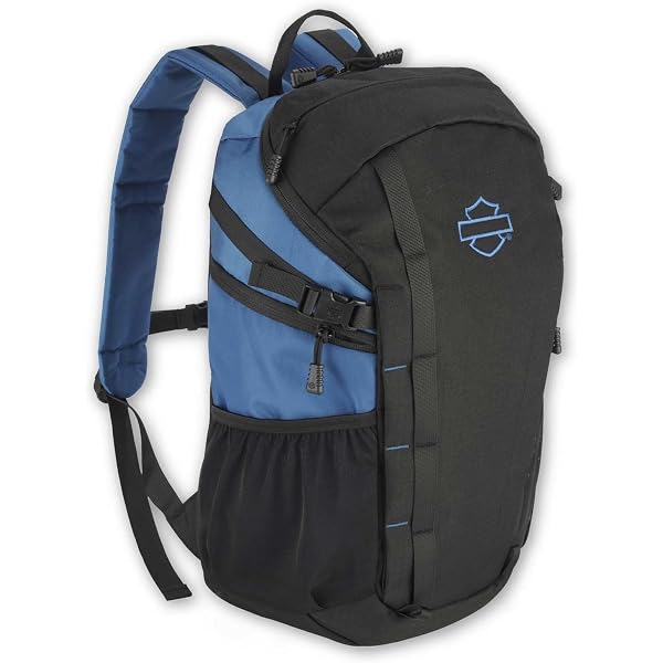 Harley-Davidson Bar & Shield Logo Backpack - Black/Silver, 16.5" Laptop Bag With Padded Straps