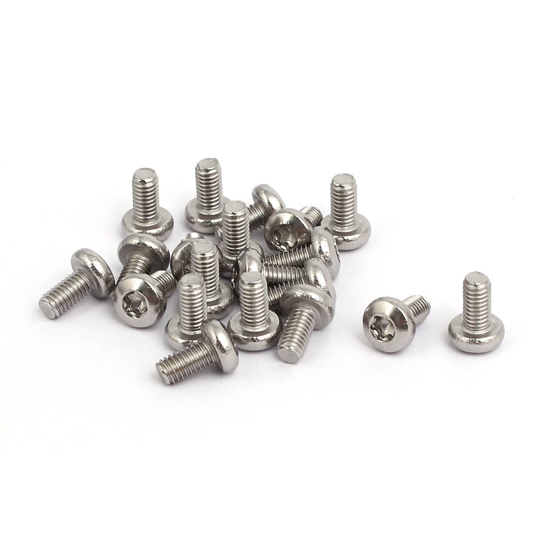 Sourcingmap M3x6mm 304 Stainless Steel Button Head Torx Screws Bolts T10 Drive 20pcs