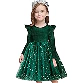NNJXD Princess Girl Long Sleeve Autumn Winter Dress Tulle Party Dresses