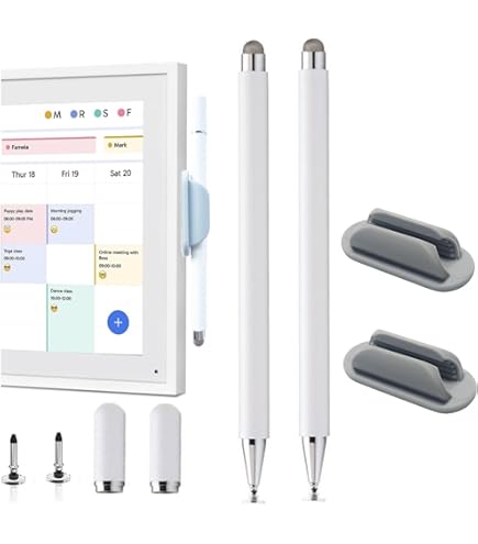 Skylight - Calendar Stylus Pen For Skylight 15 Inch Calendar,Compatible With 10.1- Inch,15.6-Inch,27-Inch Smart Digital Calendar Pen,Dual Tip Stylus Replaceable Tips (Black Purple Skylight Calendar