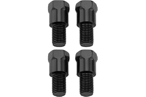 Be In Your Mind 4pcs M10 32mm Motorcycle Mirror Mount Adapter RH and LH 10mm to 10mm Thread Height Adjustment Screw Handlebars Mirror Fitting Reverse Thread Bolts for Motorcycles