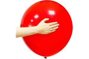 ASIYUHY Red Balloons 18 Inch 12 Pack Large Latex Party Balloons Round Helium Balloon for Christmas Wedding Birthday Valentine's Day Engagement Anniversary Festival Party Decorations (Red Balloons 18 inch)