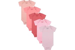 BestSoul Baby Solid Bodysuit - Super Soft Rayon made from Bamboo - Short Sleeve Long Sleeve Newborn Infant Boy Girl - 5-Pack