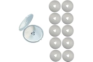FeiLyKi Rotary Blade 45mm Fabric Cutter Blade wheelcutter Blade, SK5 10 Replacement Rotary Blades-FLK3028