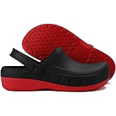 MEIAGDT Men's Chef Clogs, Non-Slip Safety Shoes, Waterproof and Oil Resistant, Adjustable Straps, Suitable for Restaurant, Kitchen, Nursing Work, Garden Clogs for Catering Cooking.