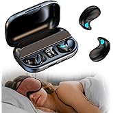 Xmenha Flat Invisible Sleep Wireless Earphone IPX5 Waterproof Thin Invisible Sleep Earbuds for Side Sleepers Sleep Ear Buds Smallest Tiny Small Mini Discreet Earbud for Sleeping Invisible Headphones