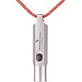 Boundless Voyage Titanium Whistle Emergency Survival Safety Whistles with Lanyard Loud for Outdoor Camping Hiking Coaches Training Sports Keychain Whistle