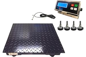 SELLETON.COM ACCURATE SCALES WITH BETTER PRICING SellEton SL-700-2x2-5K 24" x 24" (2' x 2') Industrial Floor Scale with Capacity of 5000 lbs 1 lb - Black